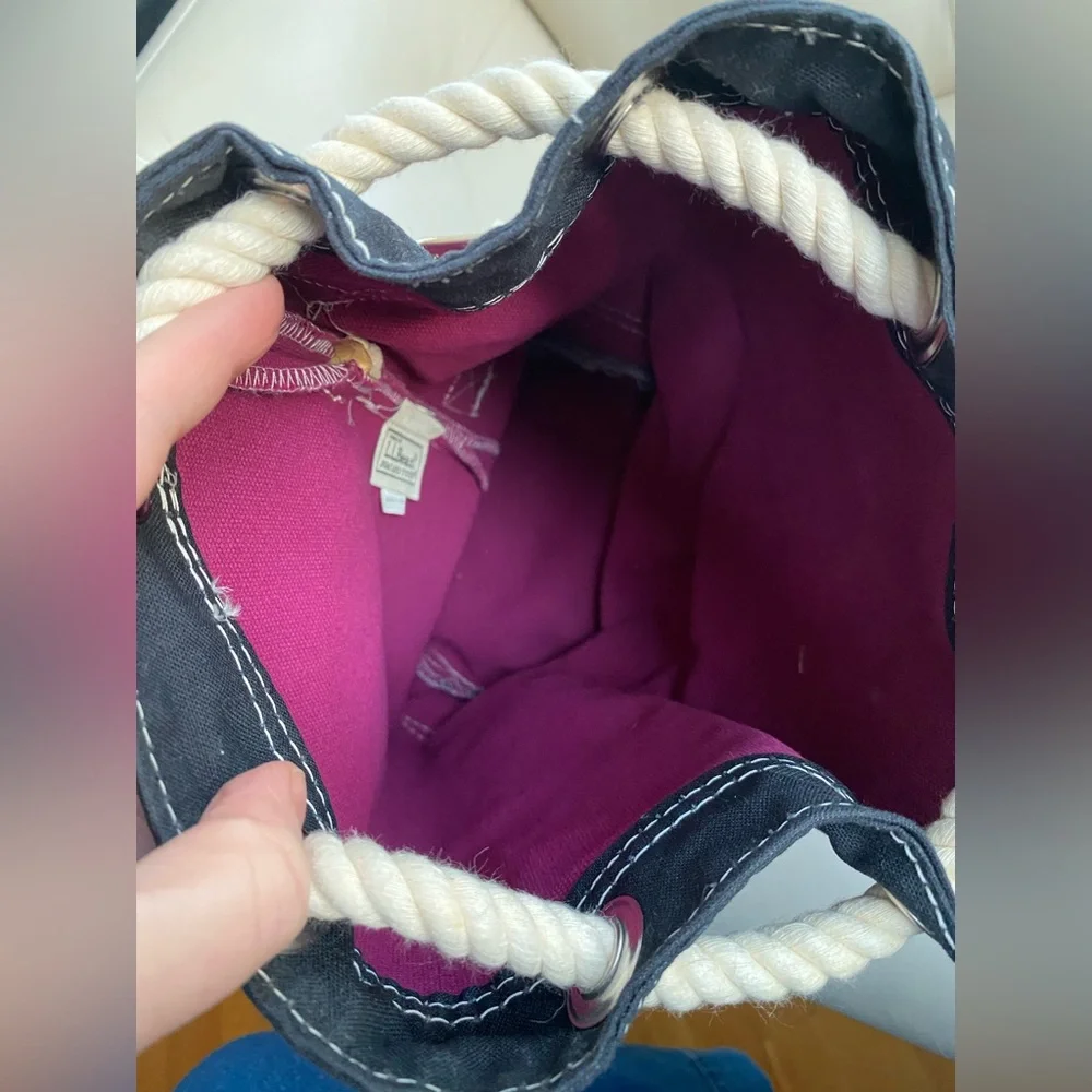 Rare Vintage 90s L.L. Bean Rope Barrel Boat & Tote | Made in USA 🇺🇸 - Picture 3 of 5